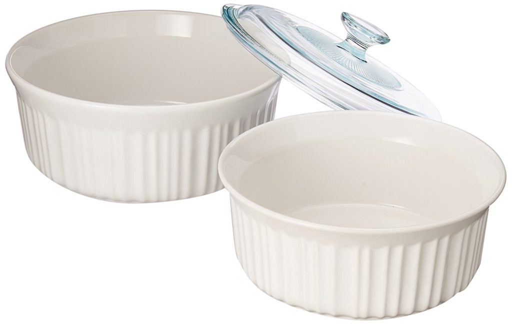 Corningware White Casserole Dish with Lid set Mighty Mrs.