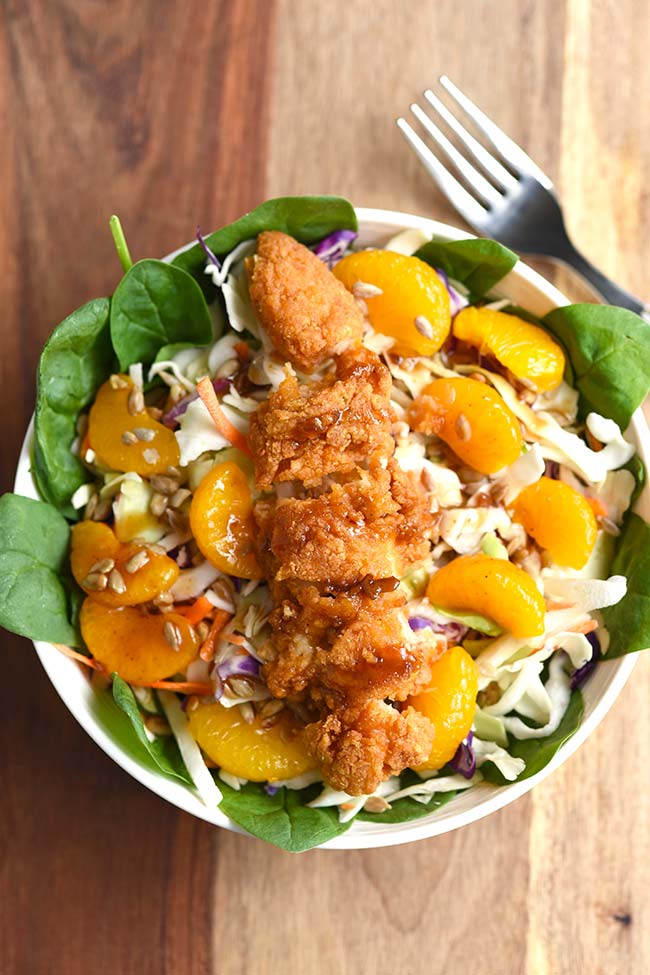 Mandarin Orange Chicken Spinach Salad Mighty Mrs 0436