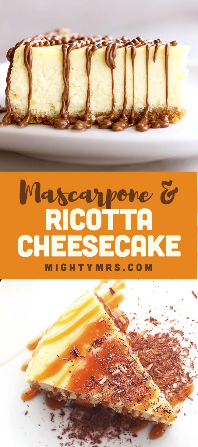 Italian Mascarpone and Ricotta Cheesecake Mighty Mrs.